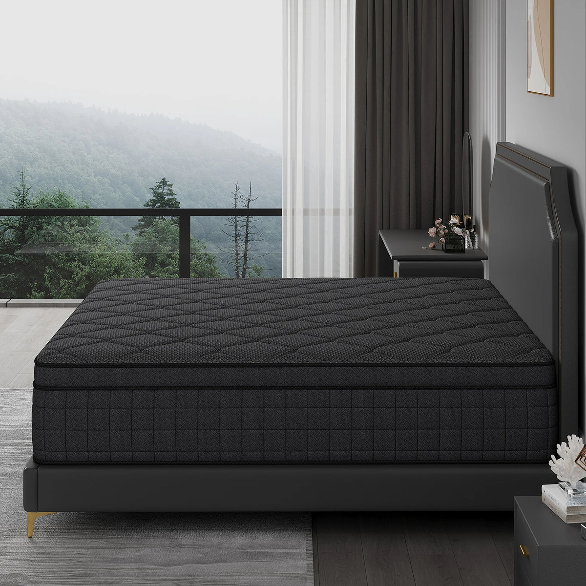 Ergonomic Hybrid Memory Foam Pocket Spring Mattress Medium Firm Feel