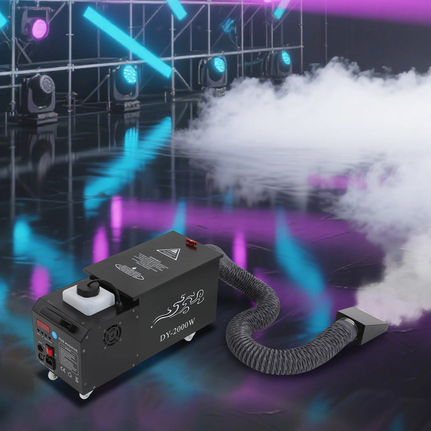 2000W Ground Fog Machine With DMX512 Remote For Weddings Parties