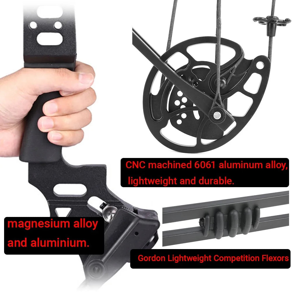 Adjustable Compound Bow With Spine 500 Arrows 20 To 70