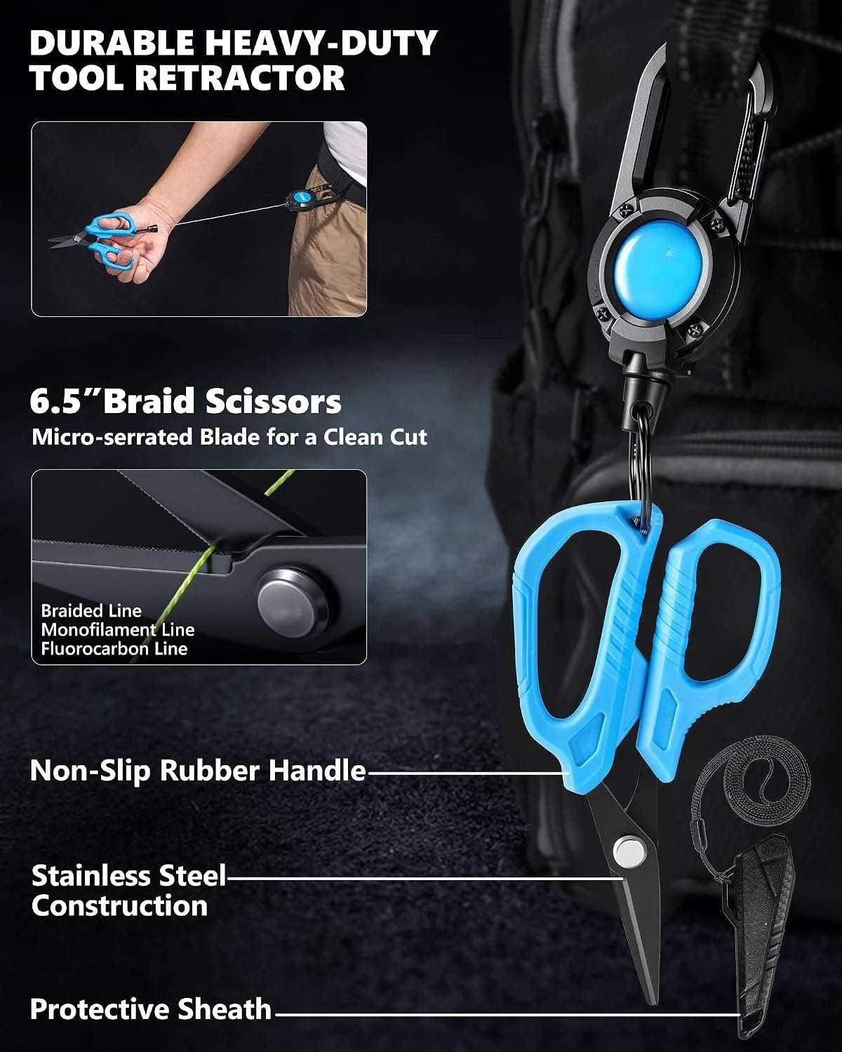 Multi Functional Fishing Tool Set With Pliers Fillet Knife