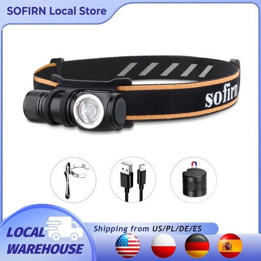 Sofirn HS10 Headlamp 1100lm USB C Rechargeable TIR Optics Magnet