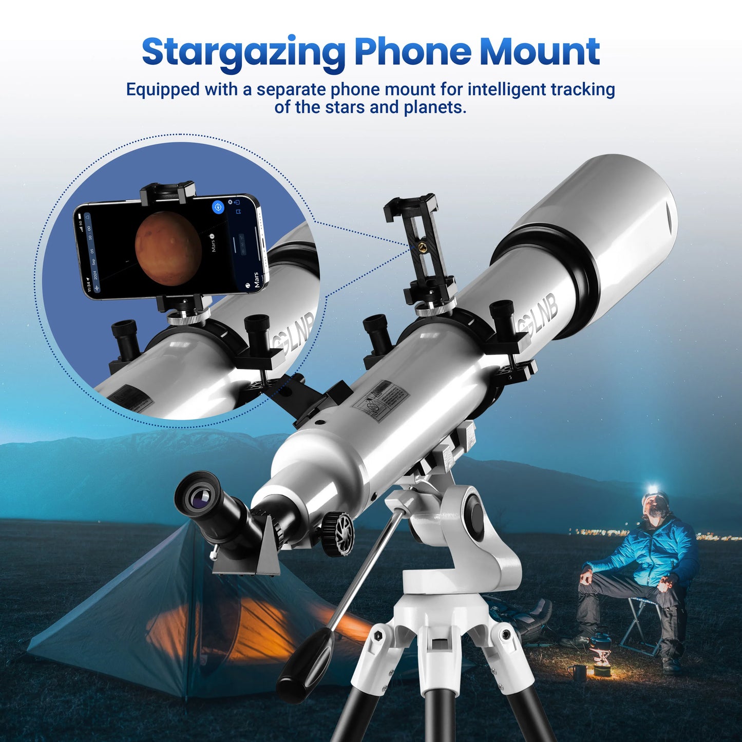 Monocular Astronomy Telescope With Phone Adapter And Wireless Remote