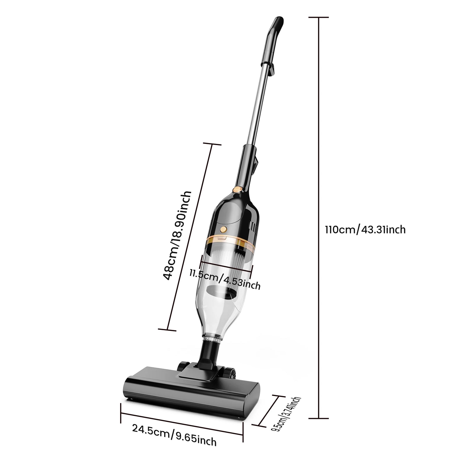 INSE R7/R6X/R3S Corded Vacuum Cleaner Handheld Stick Vacuum 600W Powerful 3 in1 Lightweight Vacuum Cleaners for Home Hard Floor Pet Hair