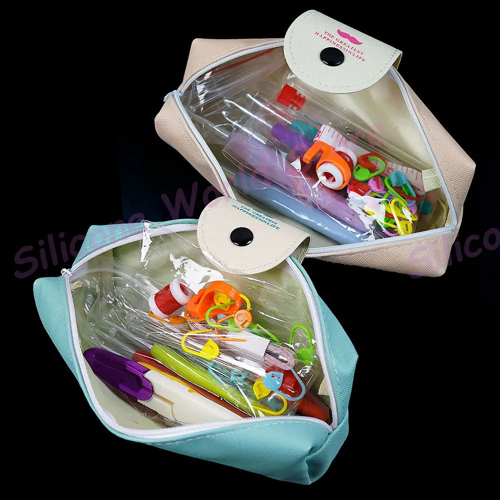 Crochet And Knitting Tool Set 45 37 Pieces With Storage Bag Hooks Needles