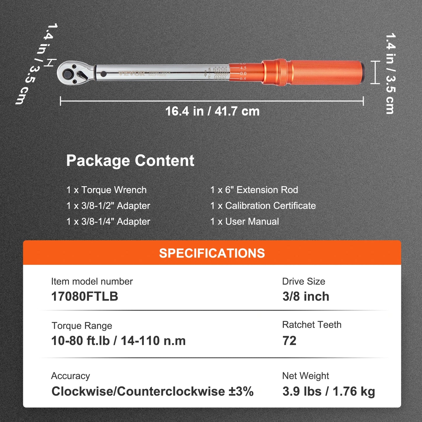 SucceBuy Mechanical Torque Wrench Set With Precision Pointer Hand Tools