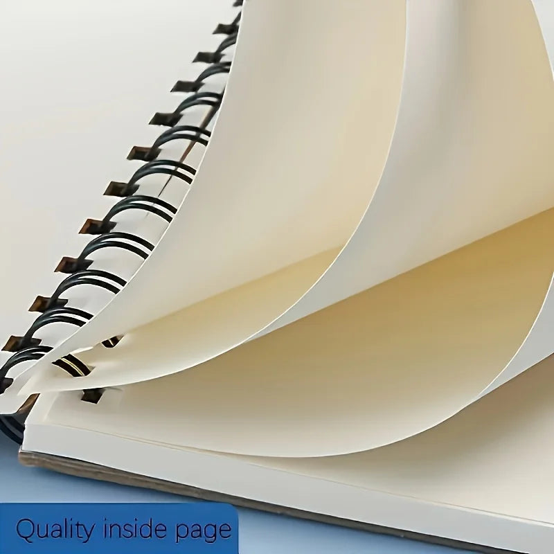 4-Pack A6 Premium Art Sketchbook Set , with a top spiral binding, suitable for artistic painting and sketching. Perfect gift for