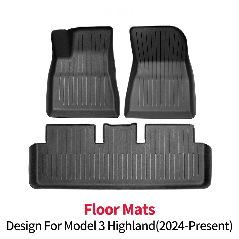 TPE Tesla Model Y Model 3 Waterproof Floor Mat Set