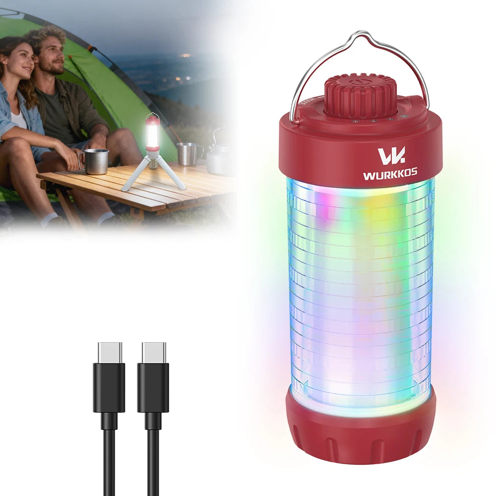 Wurkkos CL01 Mini RGB 360° Flashlight 550 Lumens 21700 Rechargeable LED Flashlight Camping Light Power Bank Waterproof