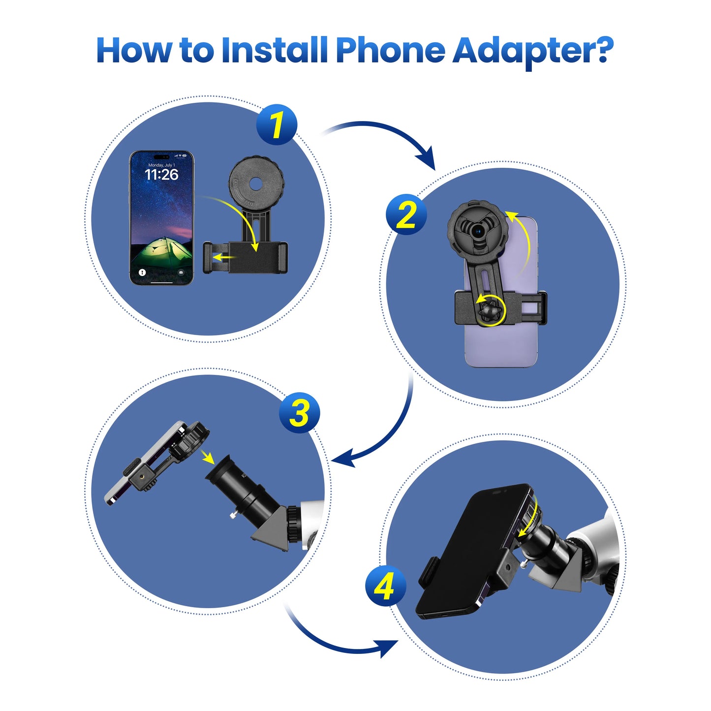 Monocular Astronomy Telescope With Phone Adapter And Wireless Remote