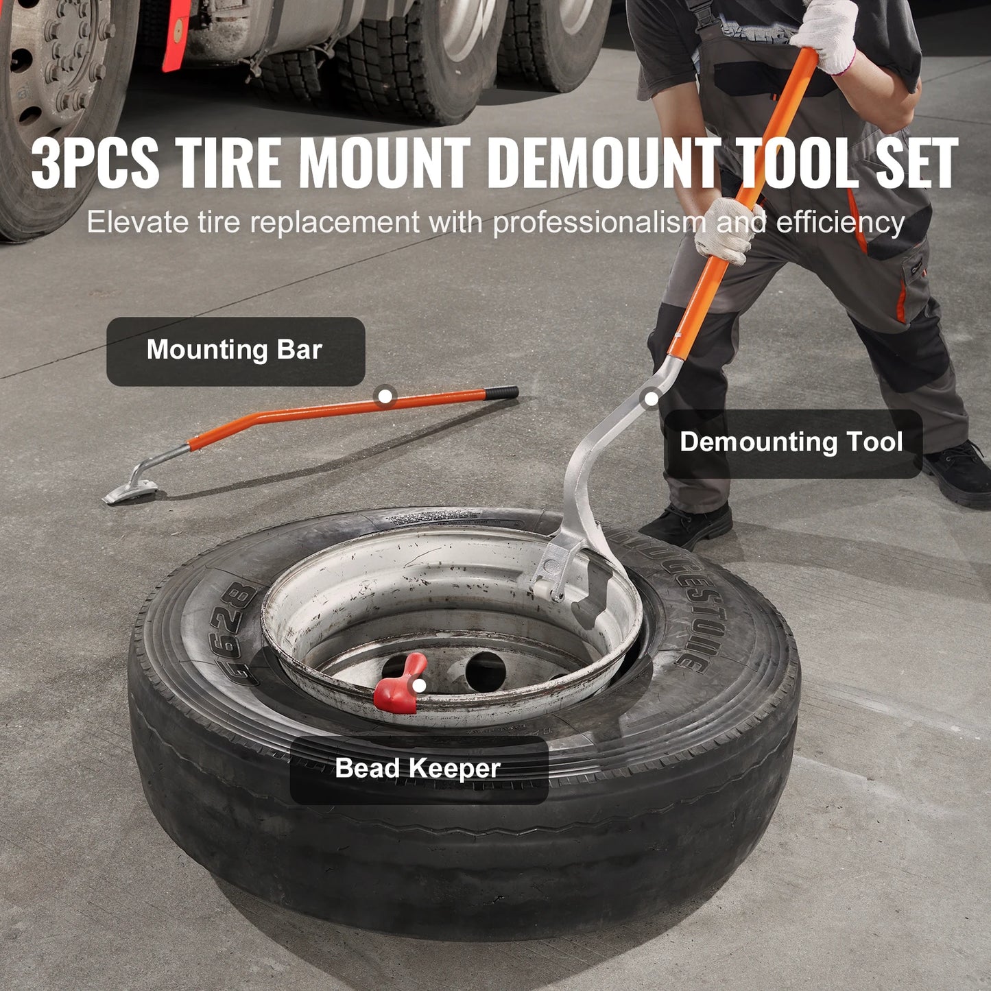 SucceBuy Tire Mount Demount Tool Kit for Car Tires