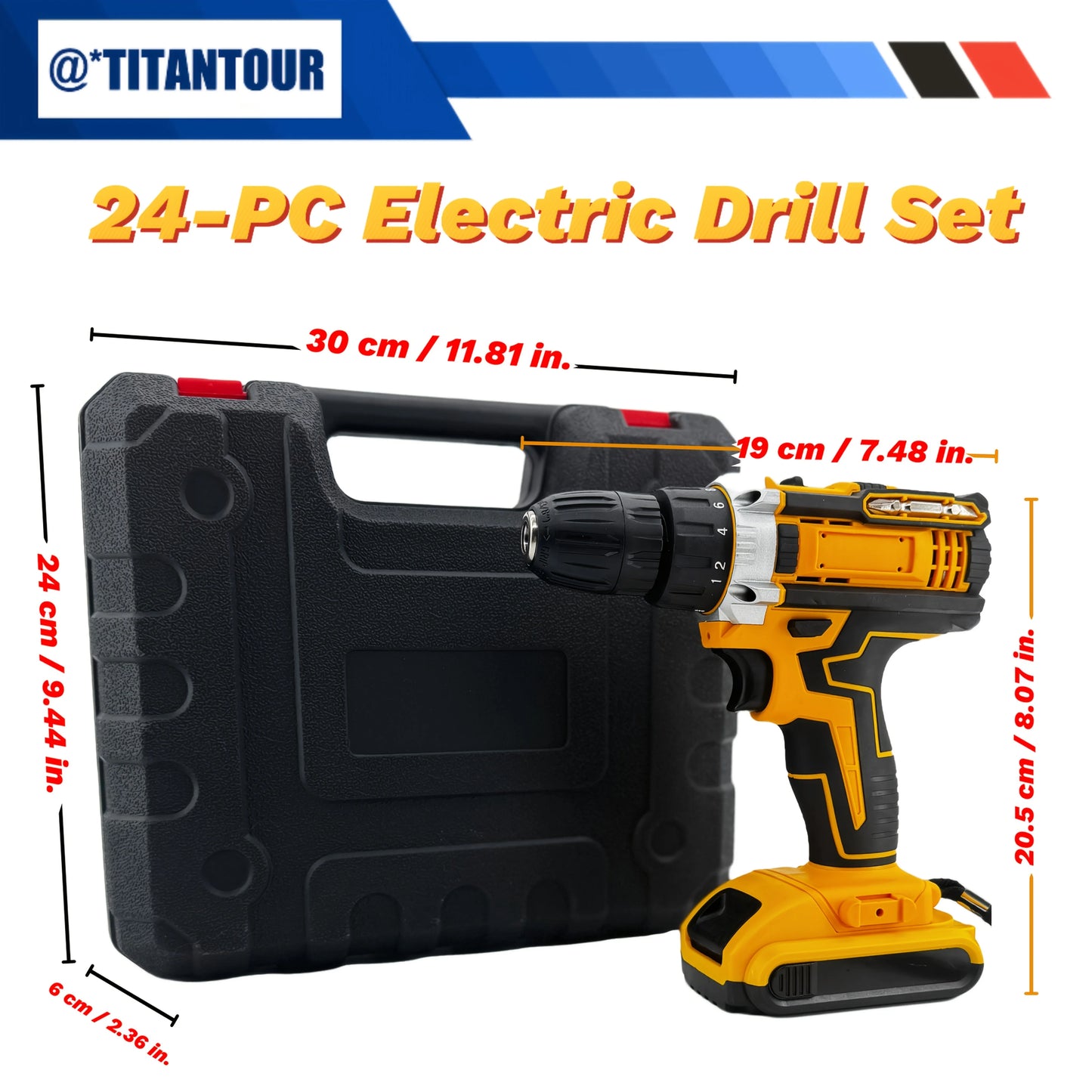WBD Tool 24-Piece Drill Kit With Dual Battery Charger