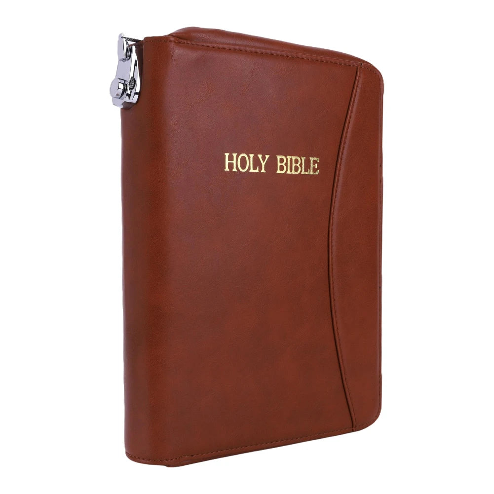 Lockable Soft Pistols Case Bible Style Leather Gun Bag Concealment