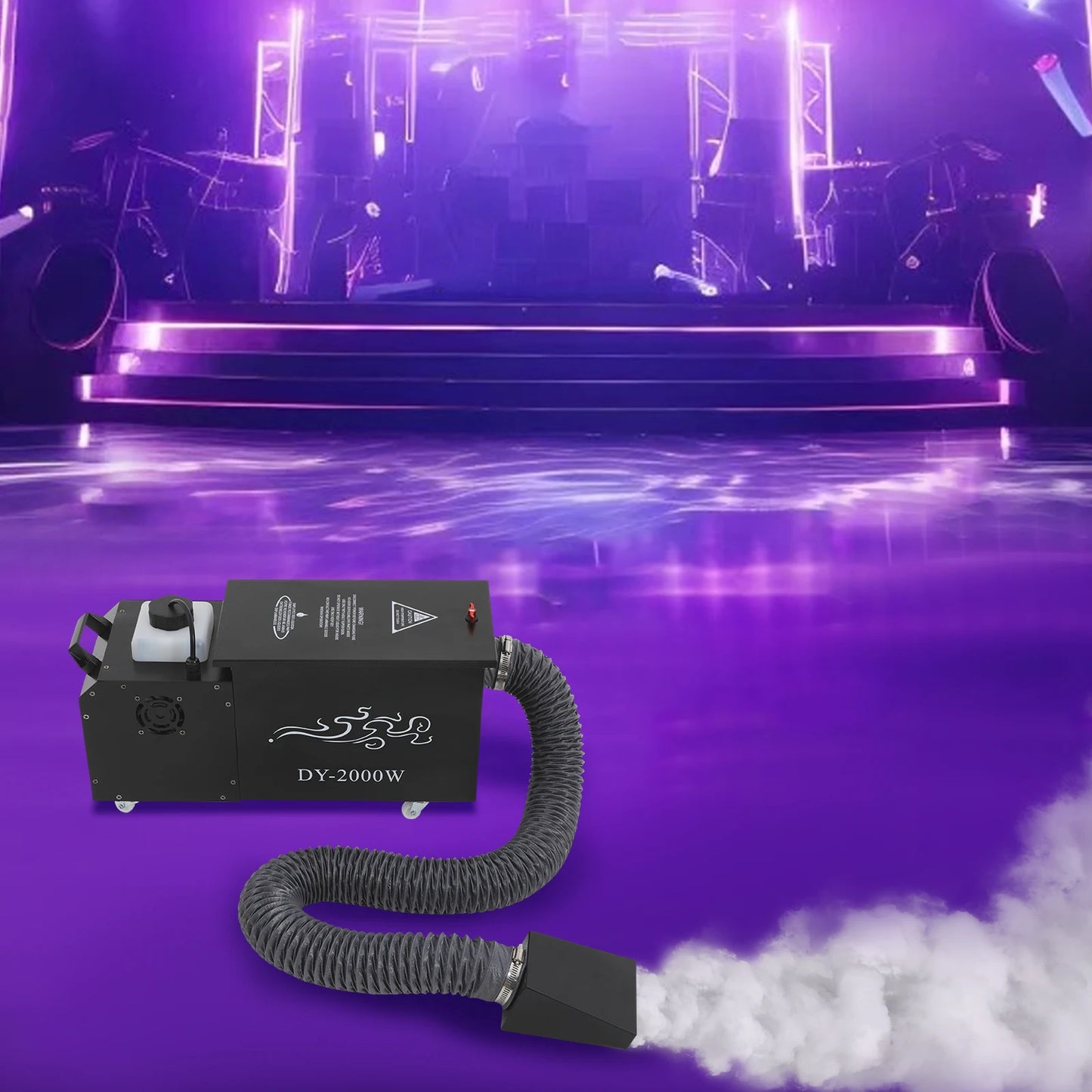 2000W Ground Fog Machine With DMX512 Remote For Weddings Parties