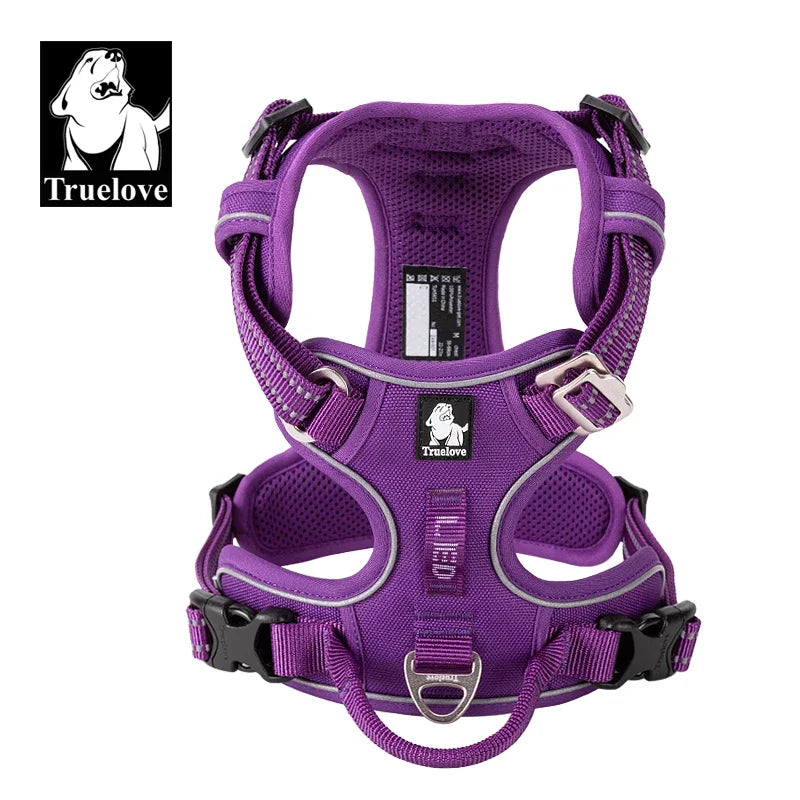 Truelove Reflective Adjustable Nylon Dog Harness For Walking