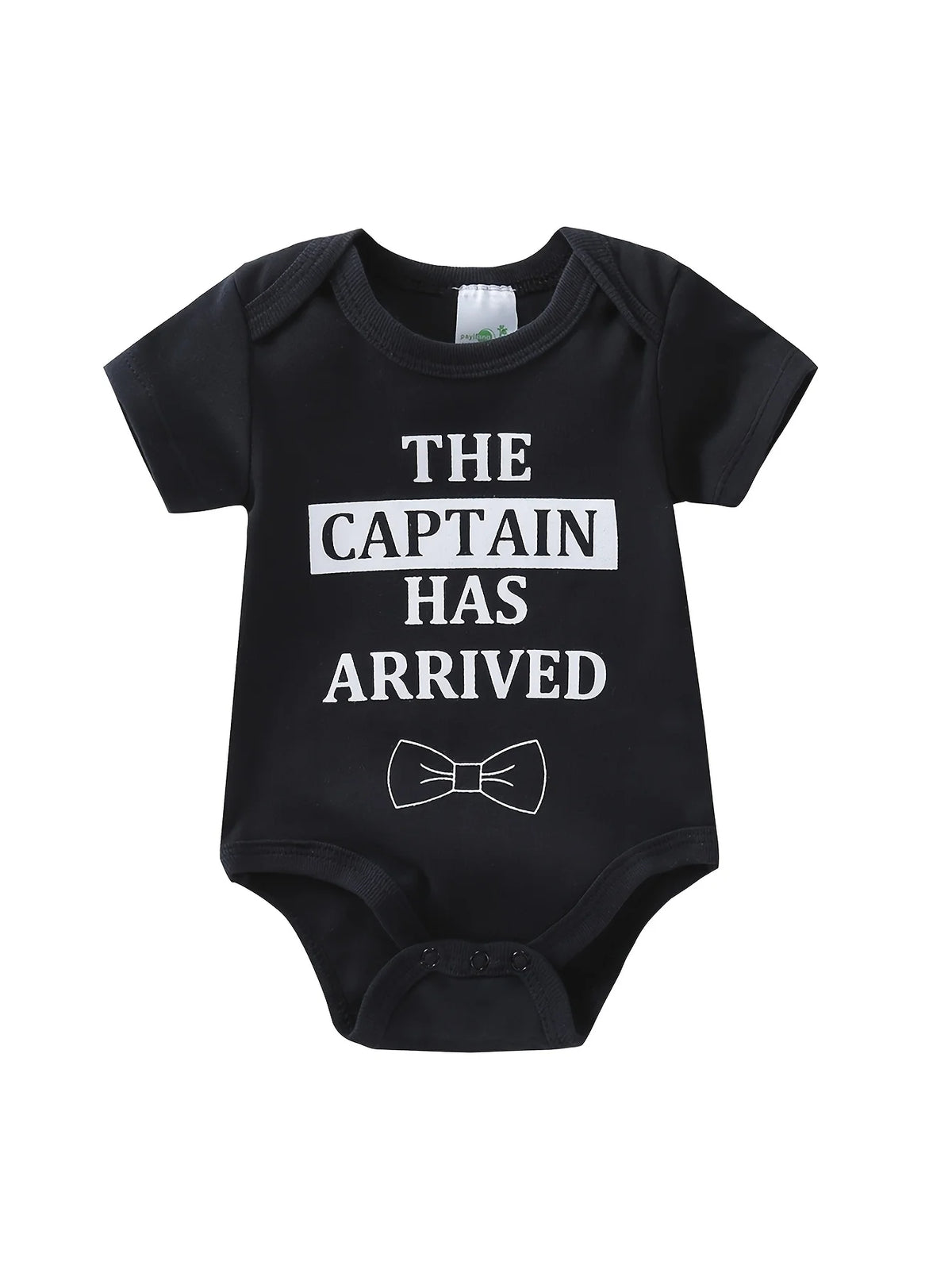 Baby Boy Short Sleeve Cotton Romper With Gentleman Bow Tie
