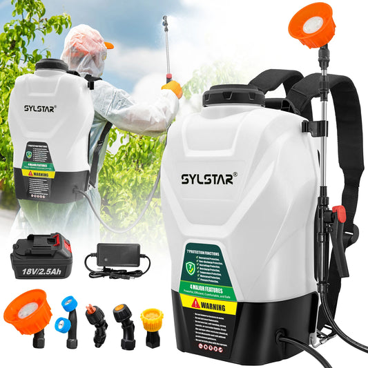 Garden Electric Sprayer With Telescopic Wand And 5 Nozzles 100 PSI