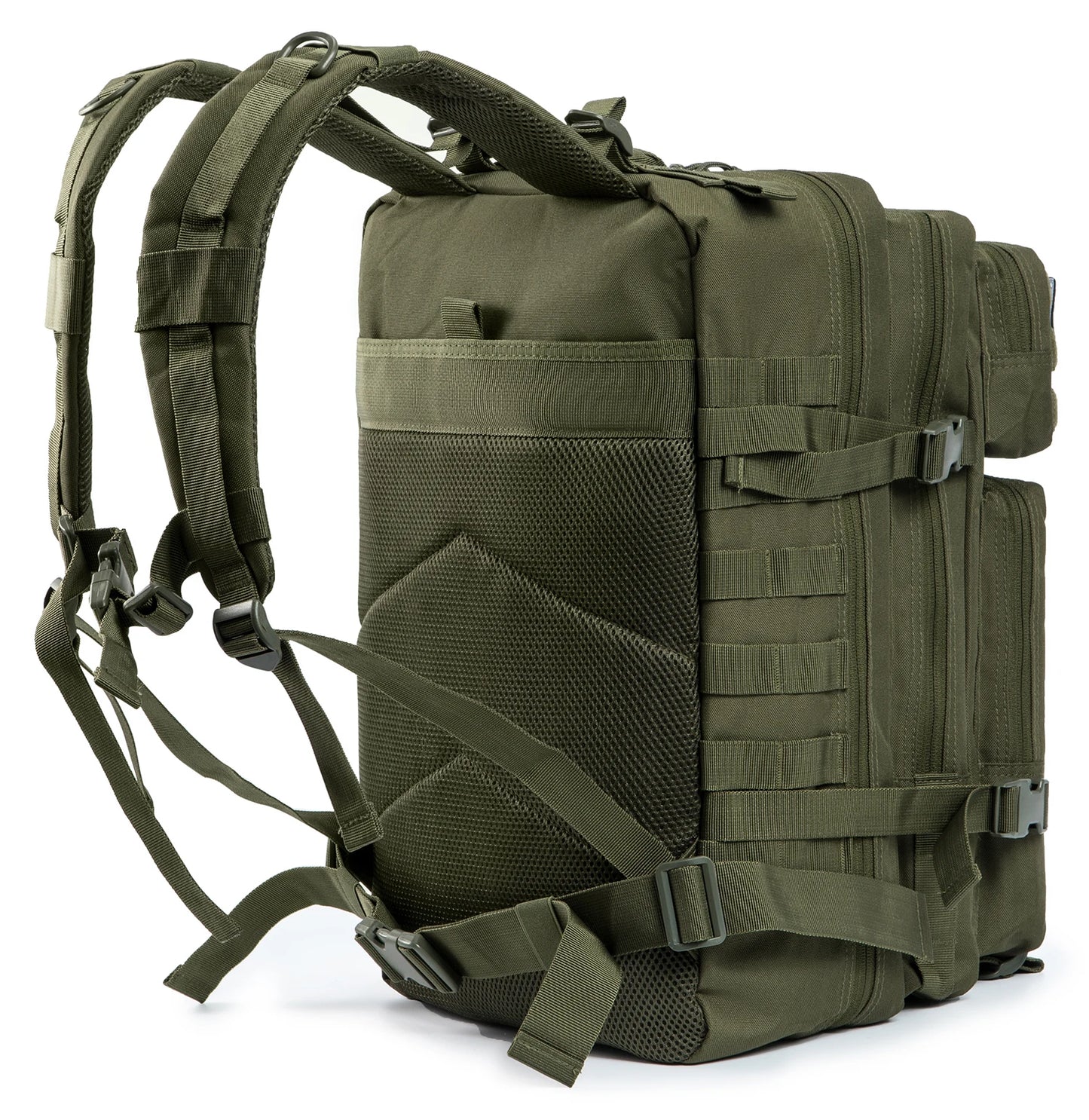 45L Tactical Travel Backpack Molle Storage Bag Large Capacity Multi Pocket Wear Resistant Camping Hiking Trekking Rucksack Durable Outdoor Mountain Climbing Daypack For Men Women Travellers Bushcraft Wilderness Trip Daily Com