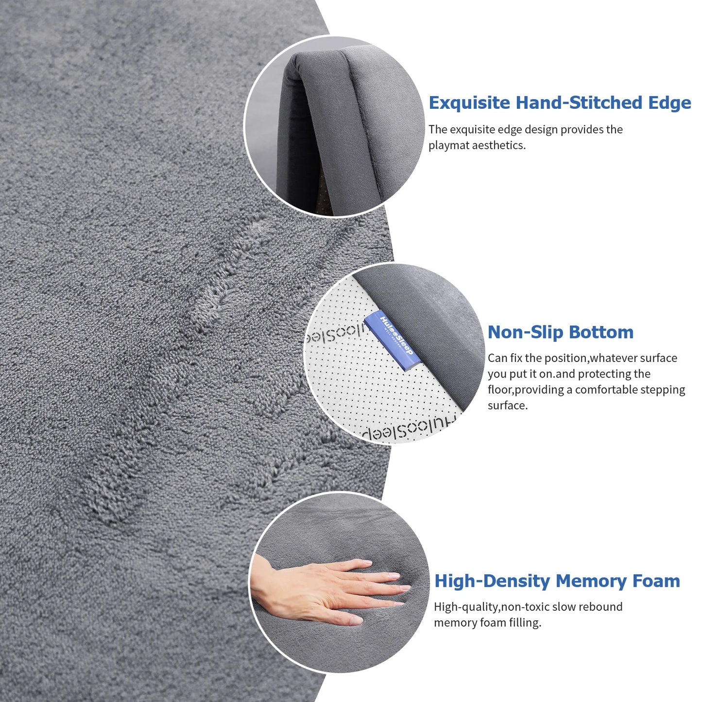 PaPaMat Memory Foam Playpen Mat With Non Slip Backing Carpet