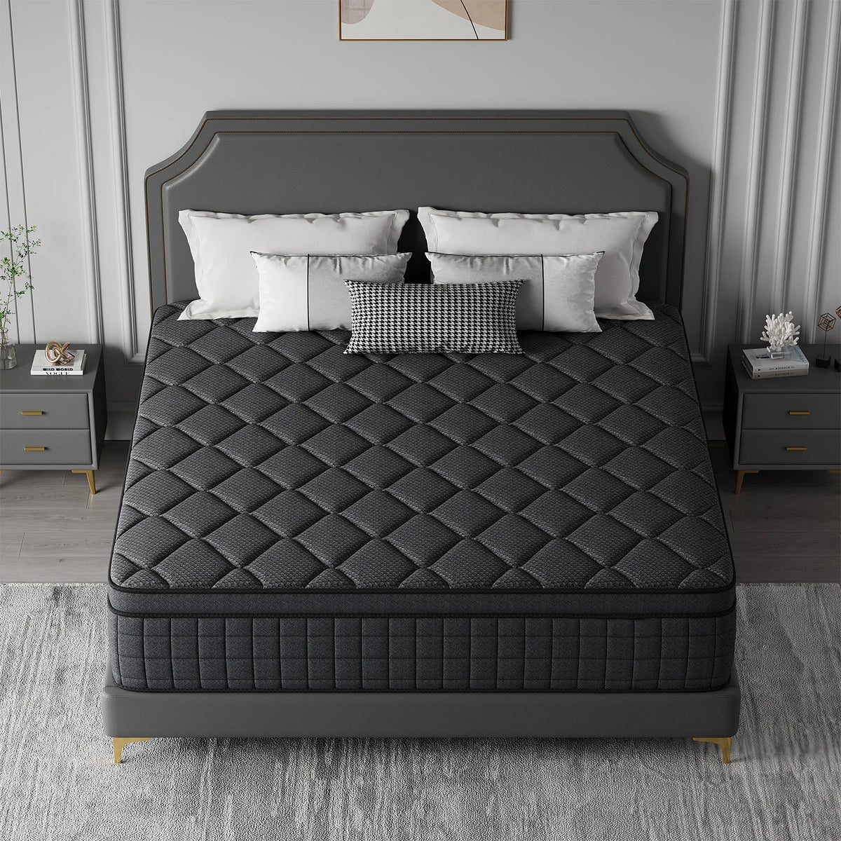 Ergonomic Hybrid Memory Foam Pocket Spring Mattress Medium Firm Feel