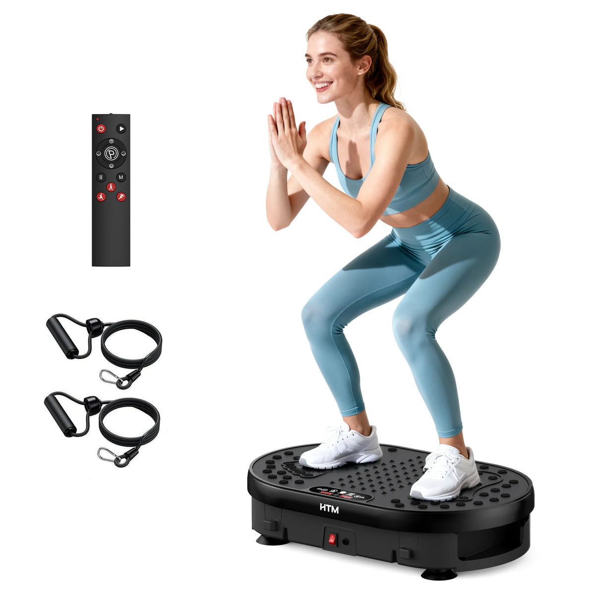 HTM Vibration Plate Fitness Trainer for Full Body Home Workouts