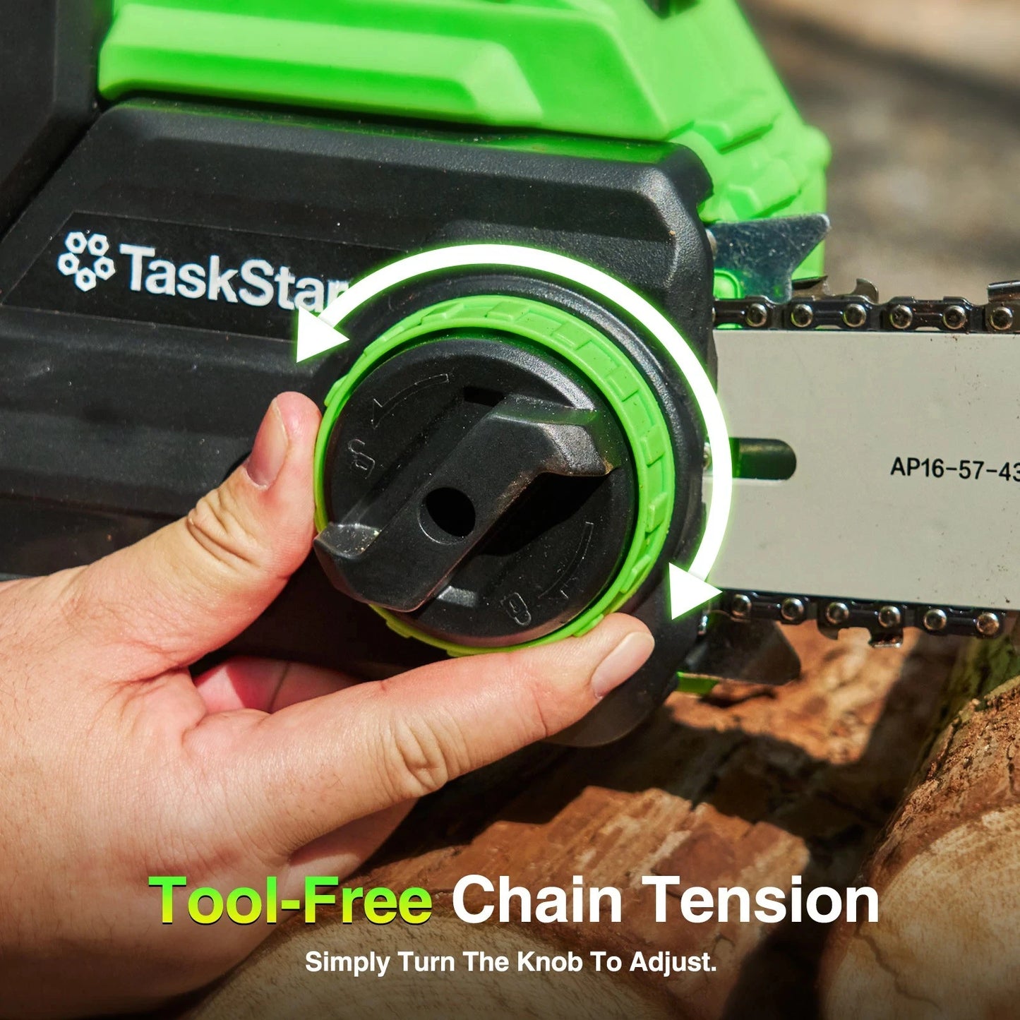 TaskStar 40V 16" Cordless Chainsaw With Auto-Oiler&Tool-Less Chain Tension 2x5.0Ah Batteries Powered Electric Saws For Logging