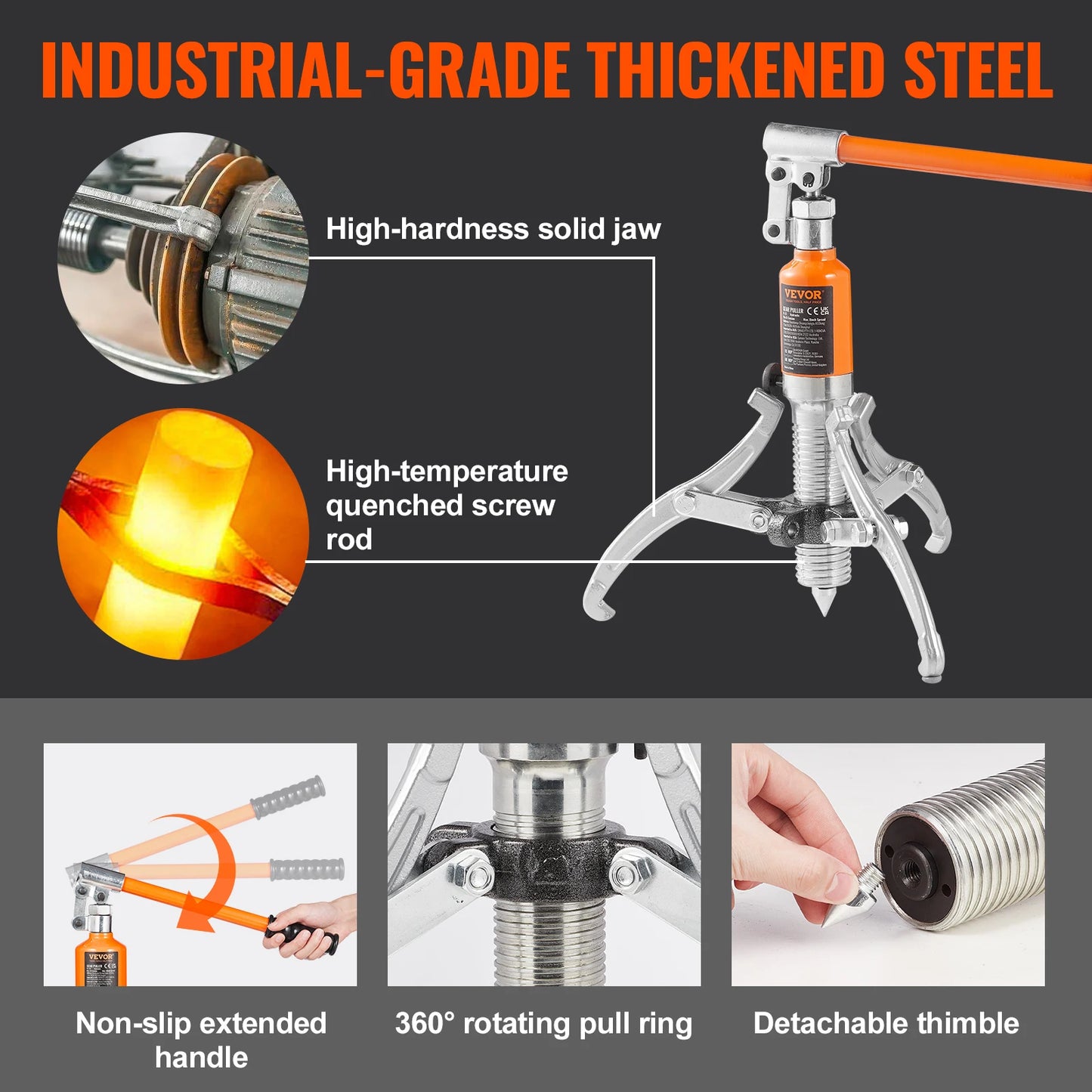 SucceBuy Hydraulic Gear Puller 5 to 15 Ton Wheel Bearing