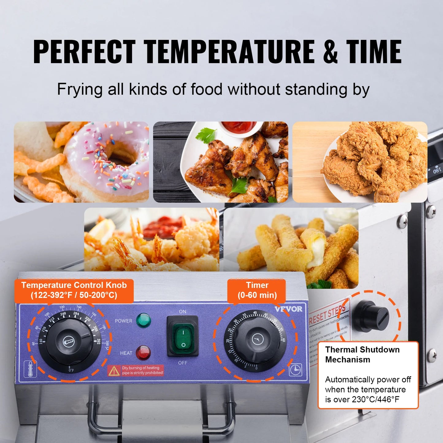SucceBuy Electric Deep Fryer Twin Basket Countertop