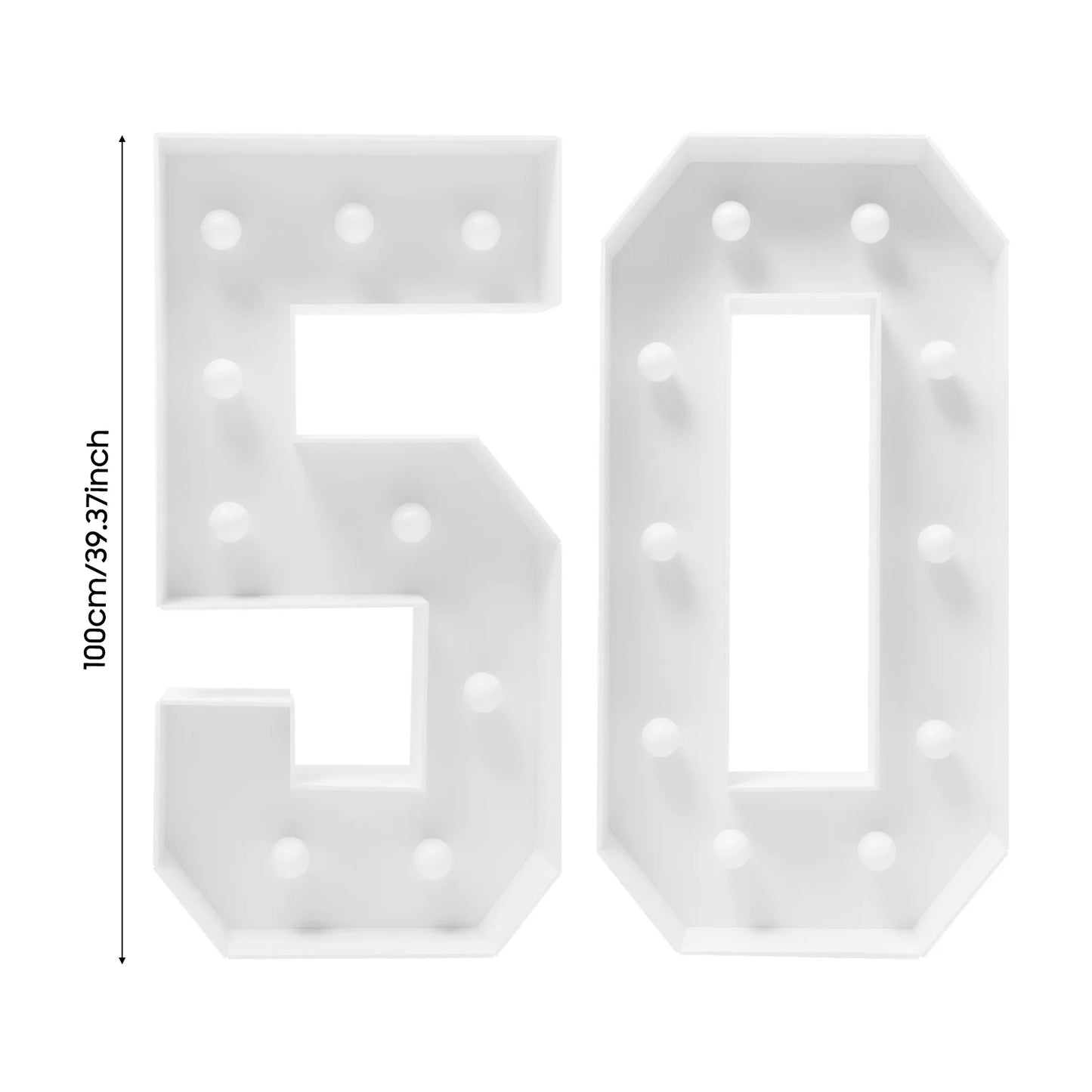 Bymaocar Led Number Light Giant Decor For Birthday Party Anniversary