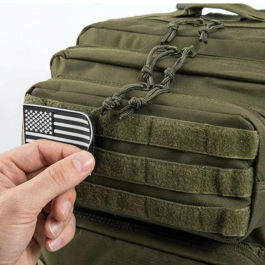 45L Tactical Travel Backpack Molle Storage Bag Large Capacity Multi Pocket Wear Resistant Camping Hiking Trekking Rucksack Durable Outdoor Mountain Climbing Daypack For Men Women Travellers Bushcraft Wilderness Trip Daily Com