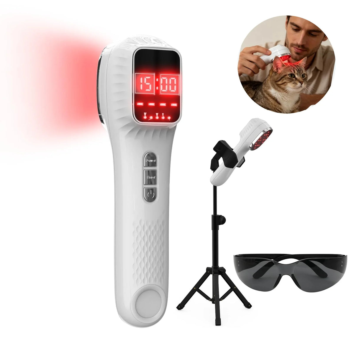 Handheld Pet Laser Therapy Device for Pain Relief and Recovery