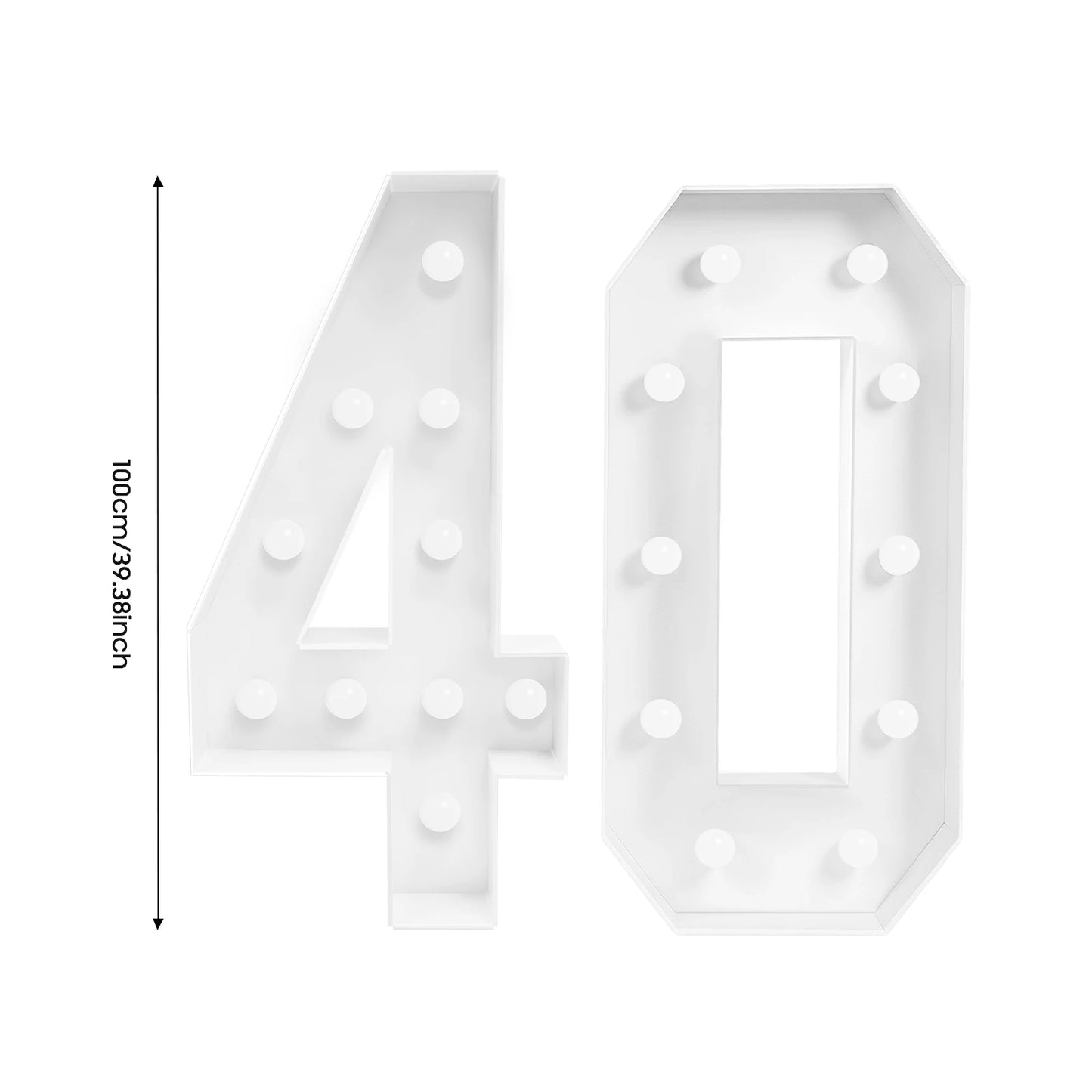 Bymaocar Led Number Light Giant Decor For Birthday Party Anniversary