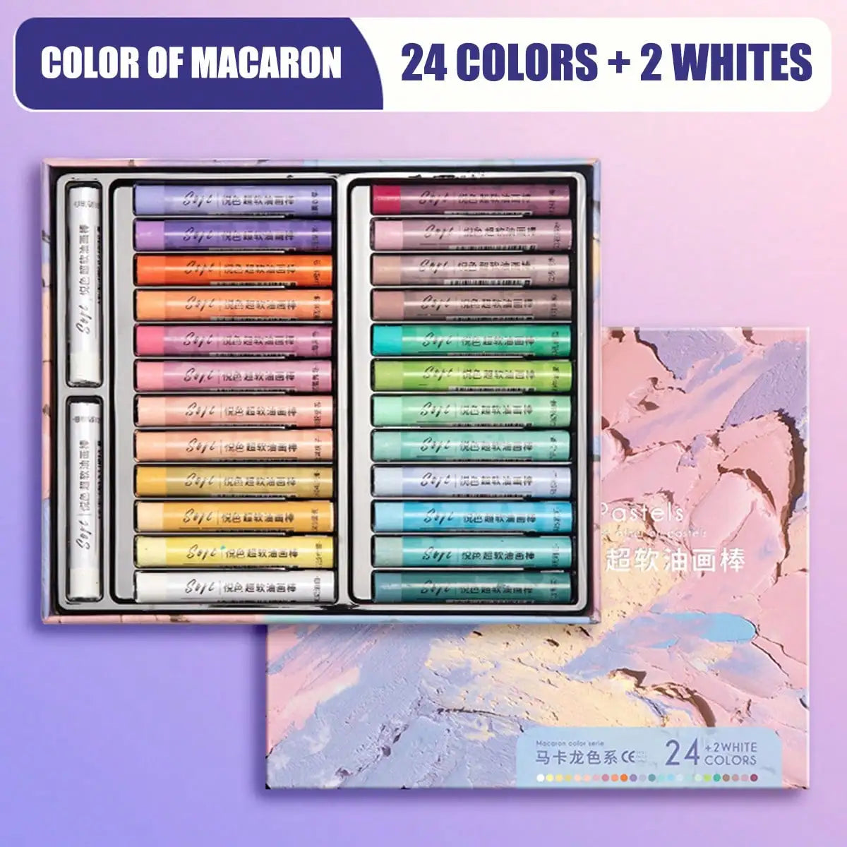 48-Piece Soft Oil Pastel Set For Art And Graffiti Drawing