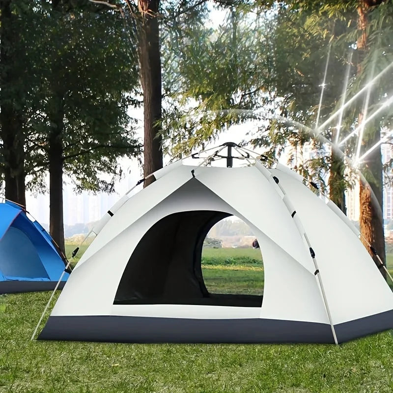 Small Silver Compact Auto-Tent - Quick 60-Second Setup Sunshade for 3-4 People, All-Weather & Portable