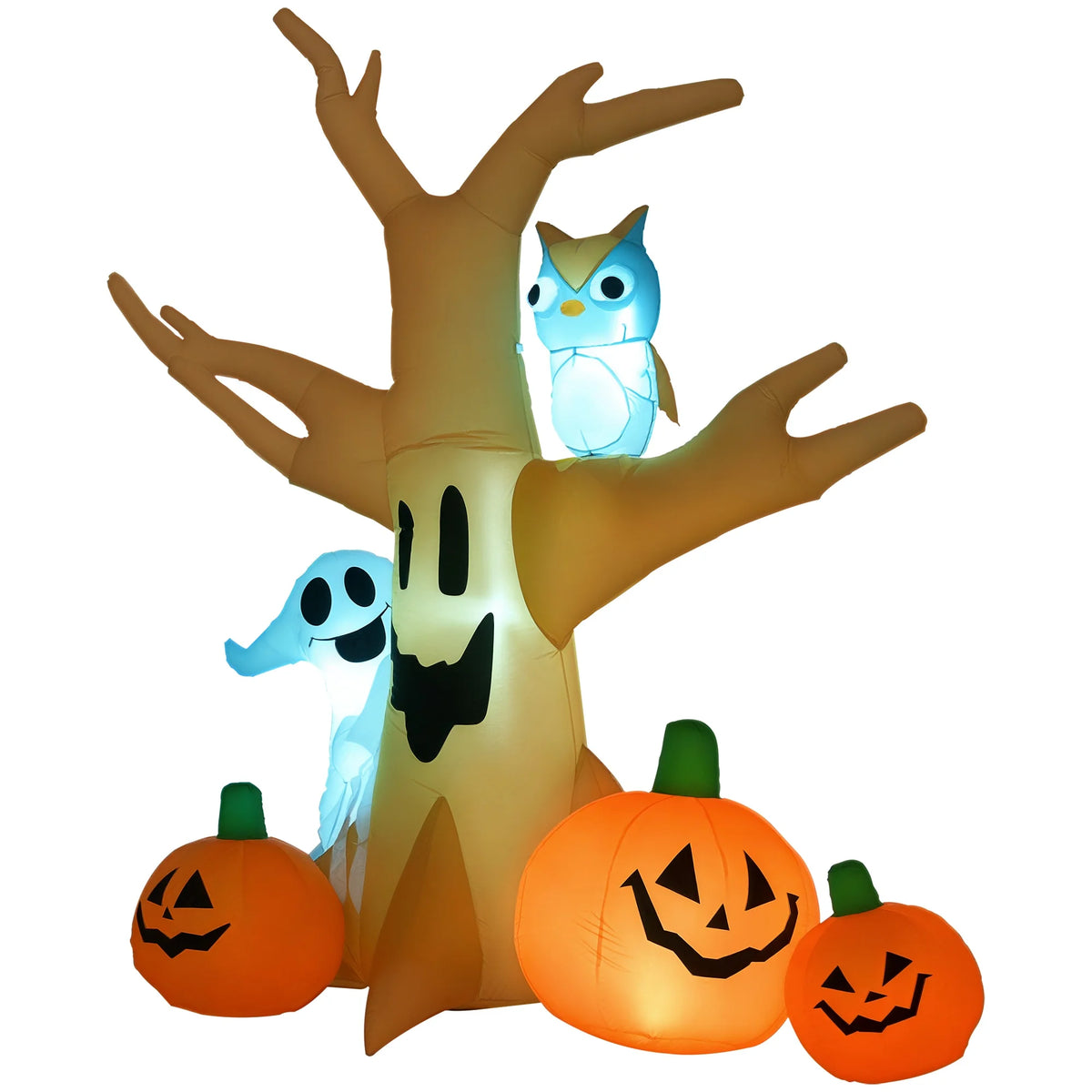 HOMCOM Halloween Inflatable Outdoor Tree Decoration With LED Lights