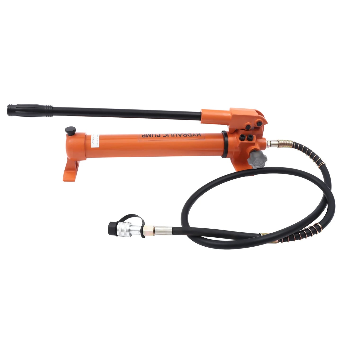CP-700 Manual Hydraulic Pump 70MPa 10000PSI High Pressure Single Acting with 70.9 Inch Hose ZG3/8 Quick Coupler for Hydraulic Jack Crimping Bending Tools Orange