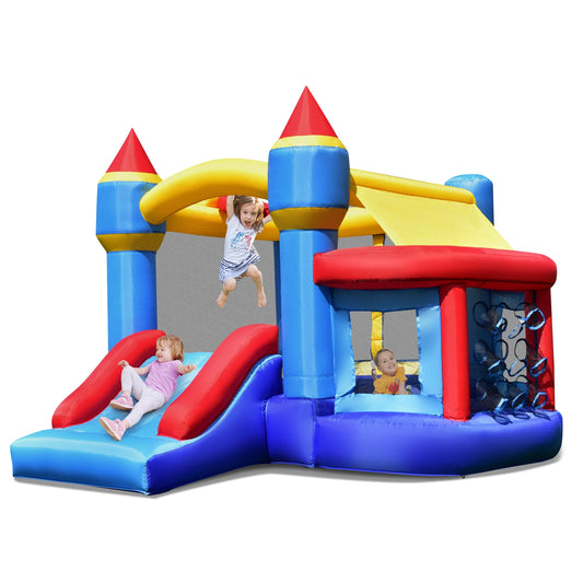 Multigot Inflatable Bounce House Castle With Slide And Basketball Hoop