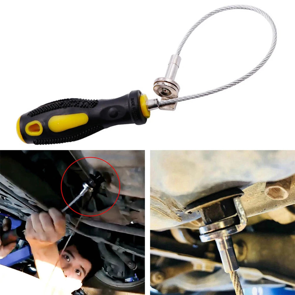 Magnetic Oil Drain Plug Removal Tool Wrench For Automotive Maintenance