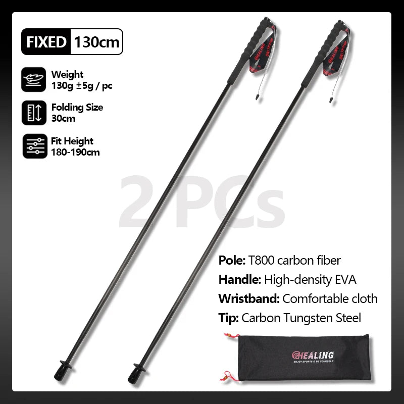 Okhealing Trekking Poles Carbon Fiber Ultralight Two Piece