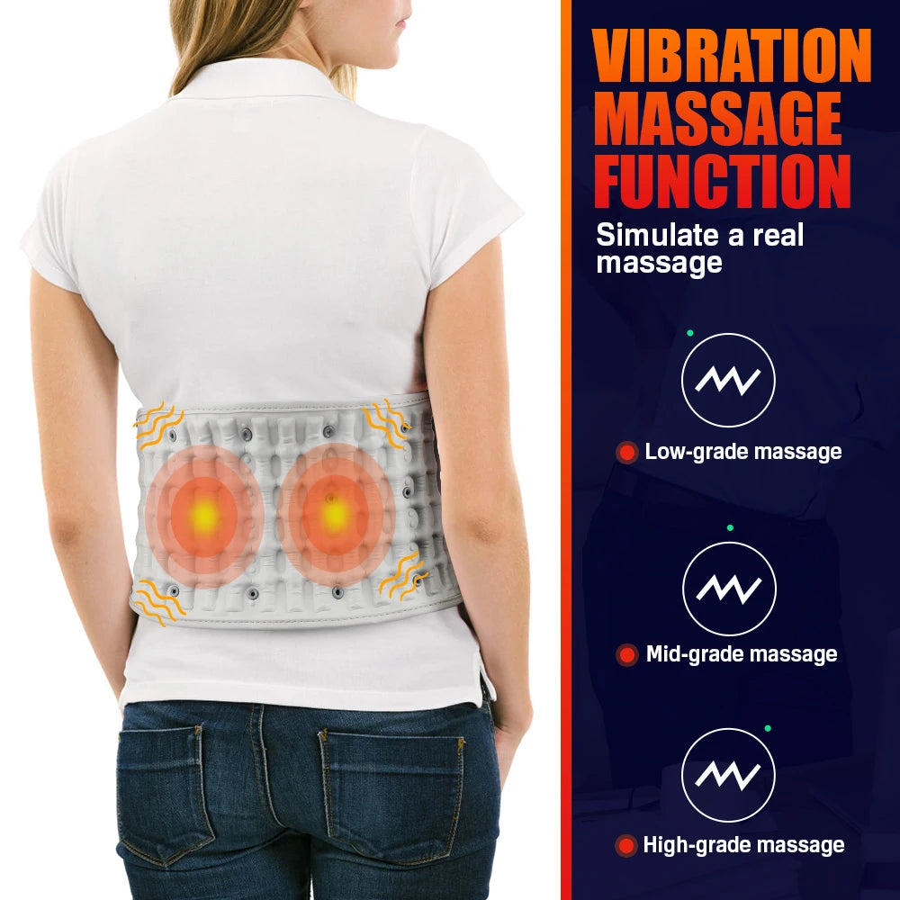 PASTSKY Rechargeable Heating Lumbar Traction Back Massage Support Device
