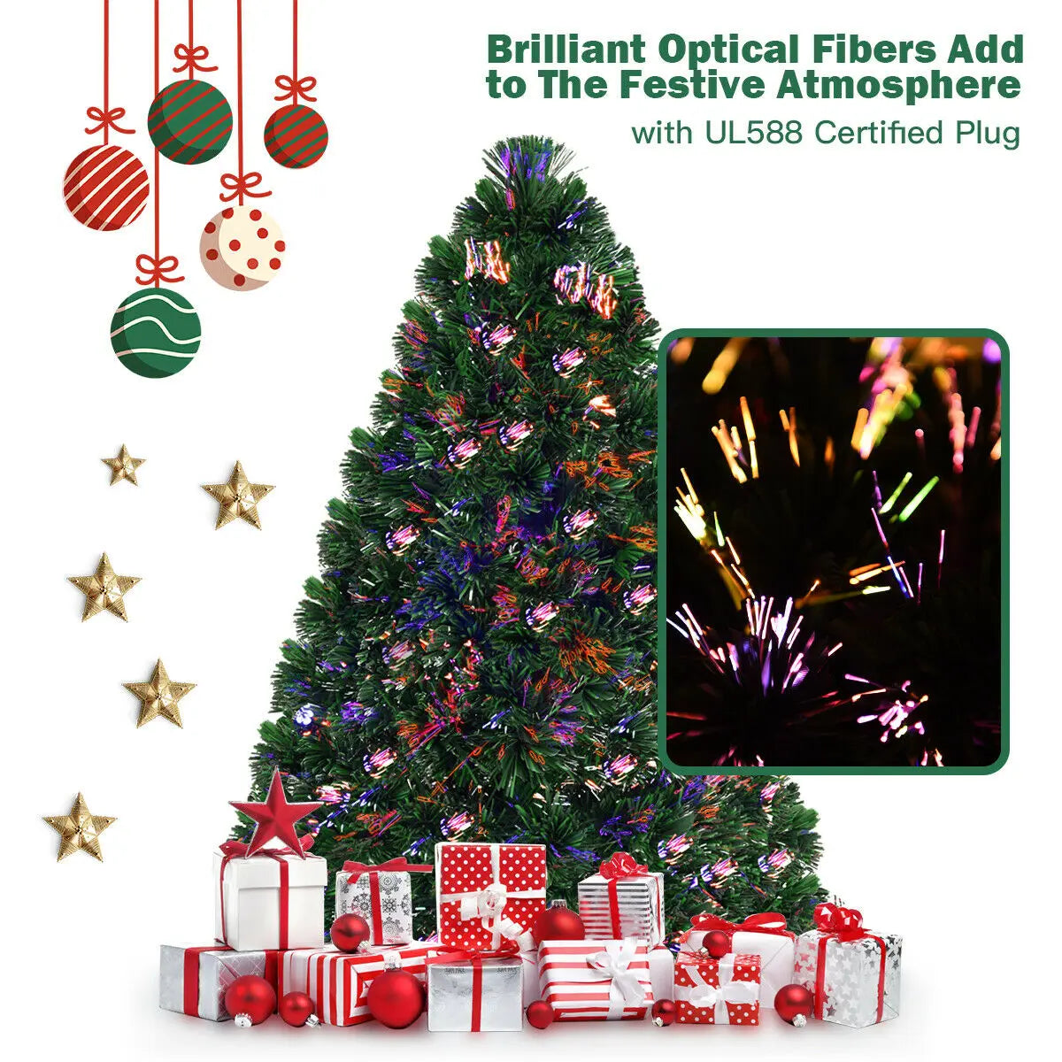 Lifezeal Artificial Christmas Tree Featuring Quick Setup And Stability