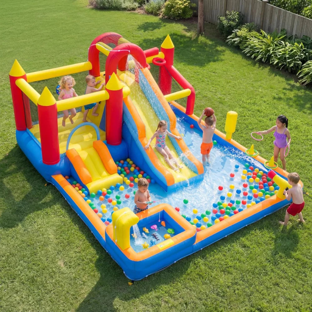 Inflatable Bounce House for Kids With Heavy Duty Blower Included