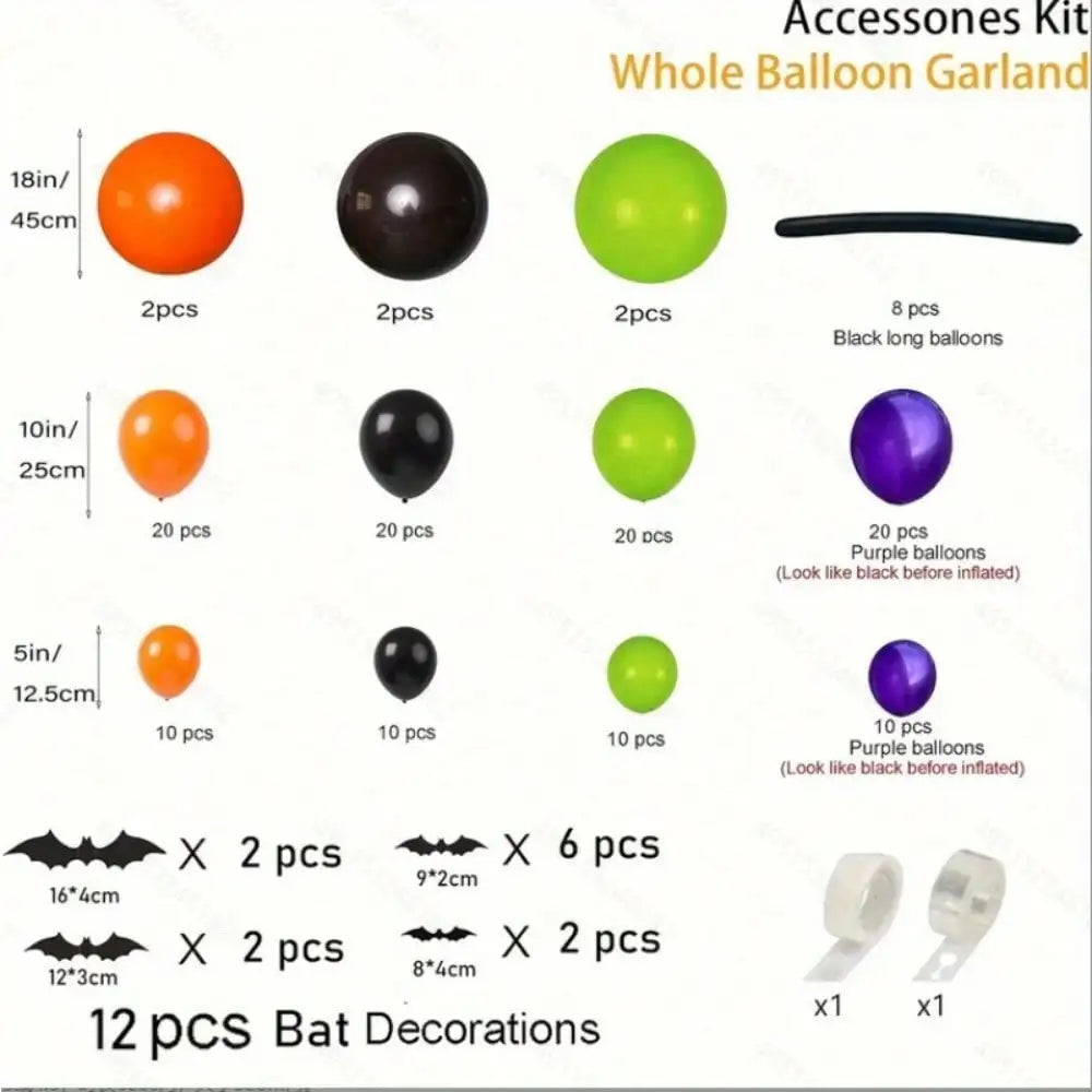 Halloween Balloon Garland Arch Party Decoration Kit