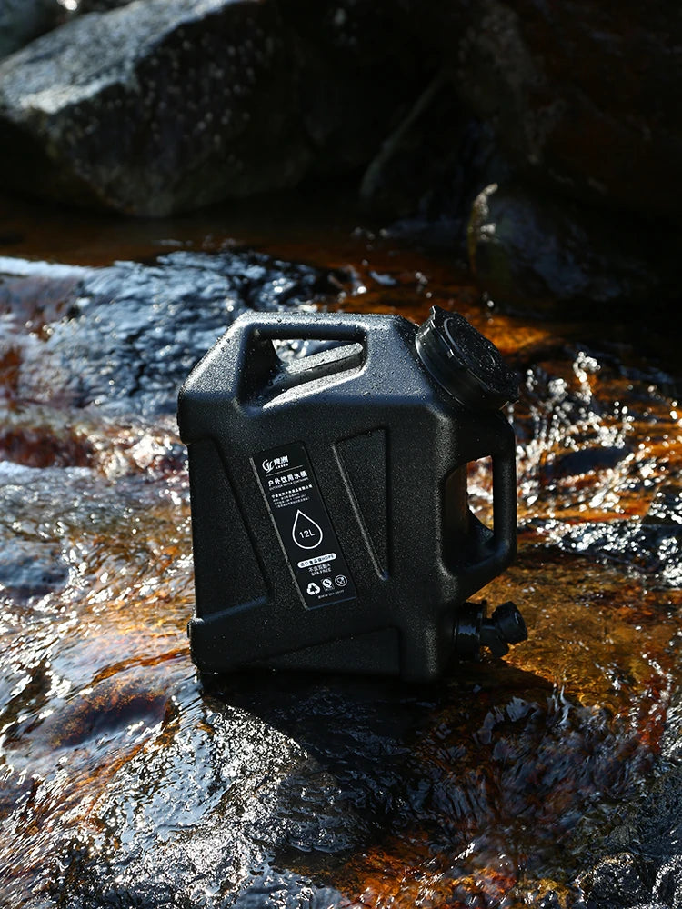 12L Camping Water Container  Water Storage Carrier Portable Large Capacity Outdoor Hiking Accessories