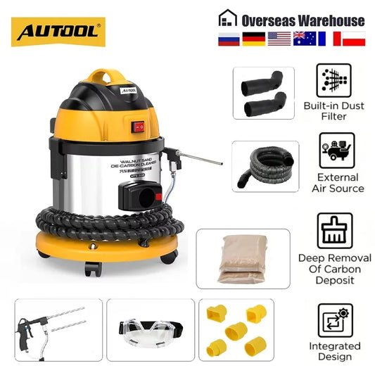 AUTOOL HTS558 Automotive Walnut Blaster De-Carbon Machine Intake Valve Cleaner 220V /110V Car Engine Carbon Deposition Cleaner