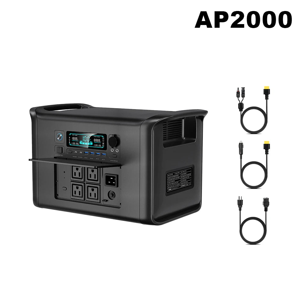 CTOLITY AP2000 Portable Power Station LiFePO4 Solar Generator