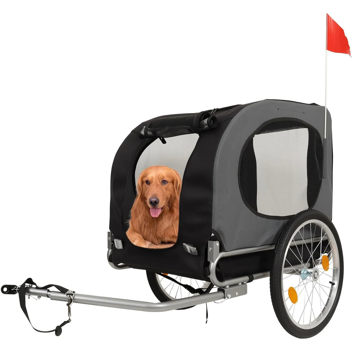 HiMiss Collapsible Dog Bike Trailer And Jogging Stroller
