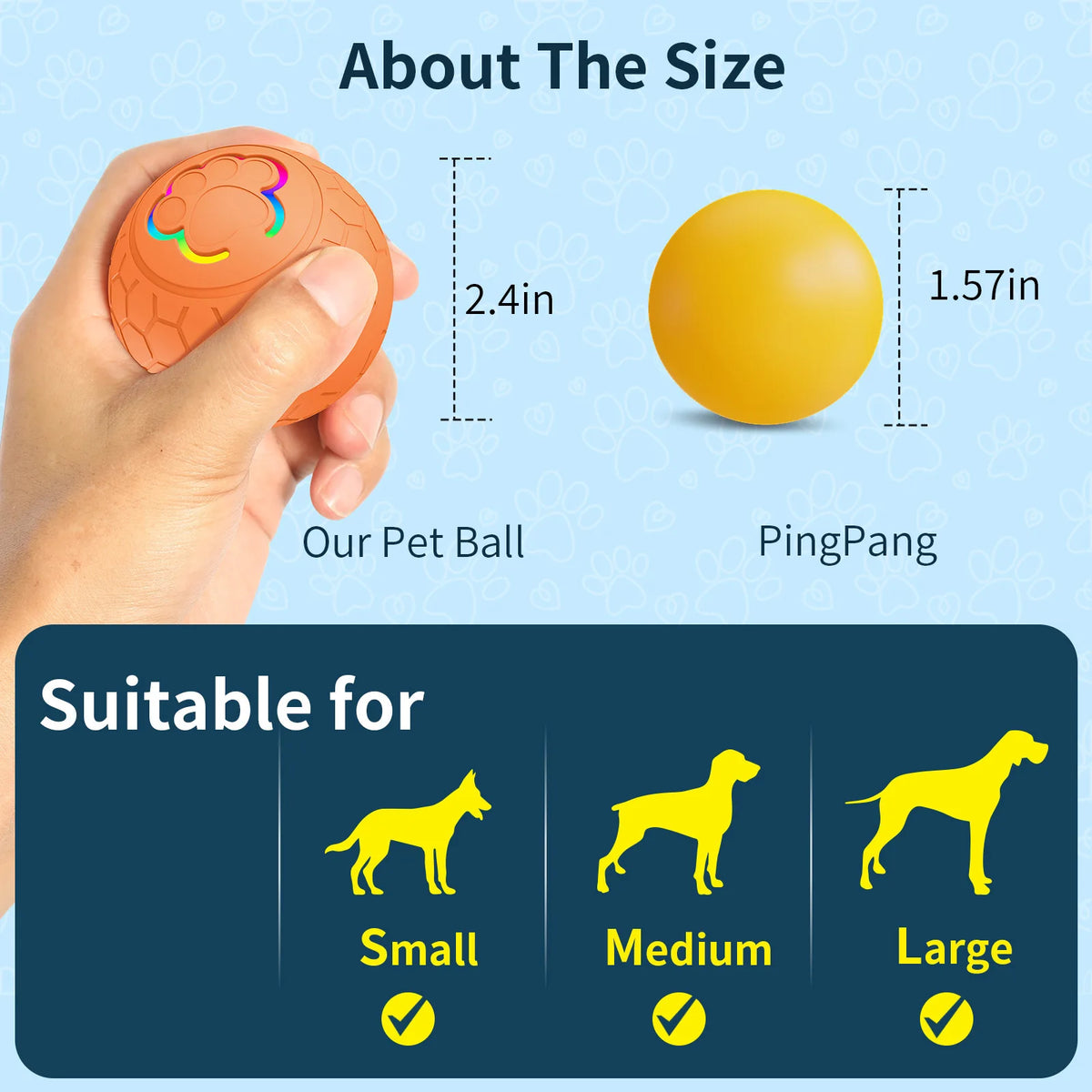 Smart Electronic Dog Toy Ball Interactive Automatic Bouncing Pet Game