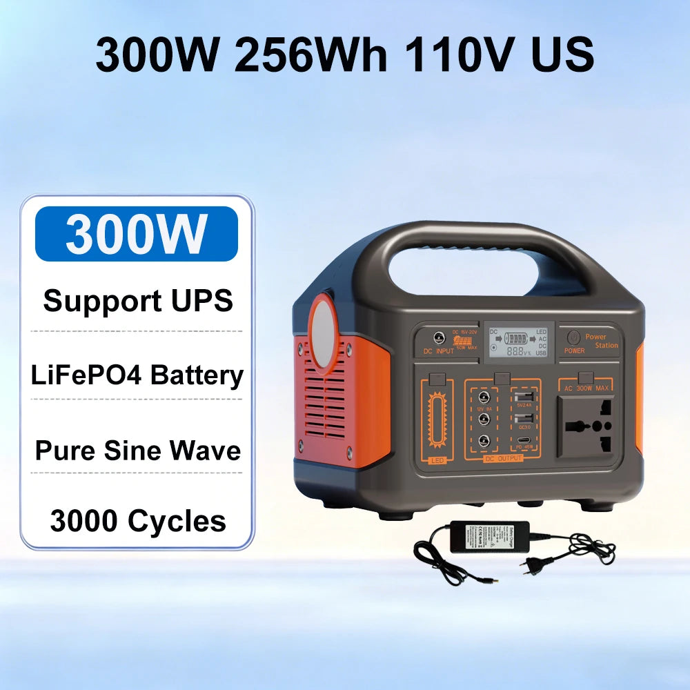 GaiaRay 500W Portable Power Station 460Wh LiFePO4 Solar Generator