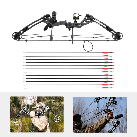 Compound Bow Set Right Hand Adults 30 55lb Draw Weight