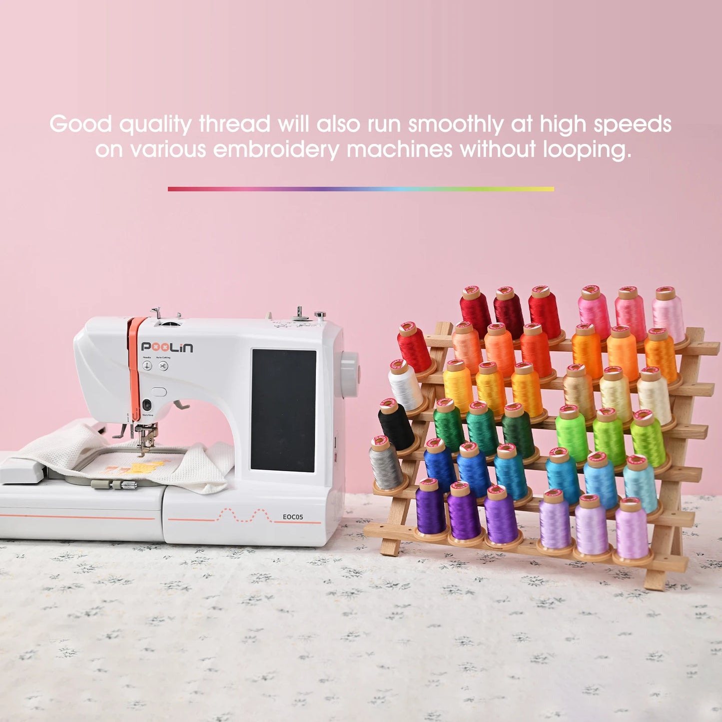 Richword Polyester Thread Set 40 Pcs 4000m 40wt Embroidery Machine